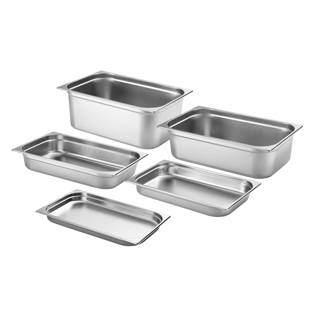 Kitchen Knock Anti-Jam Stainless Steel Gastronorm Pan 1/9 to 2/1 - image 2