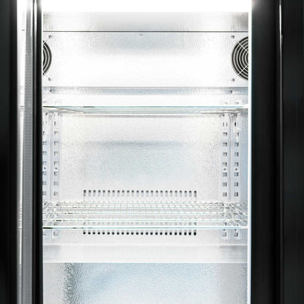 AG Three 3 Hinged Door Bar Fridge Black BEER3