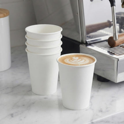 PakMax White Single Wall Hot Paper Cups