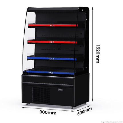 Thermaster DC-900CH dimensions – 900mm wide, 600mm deep, 1520mm high