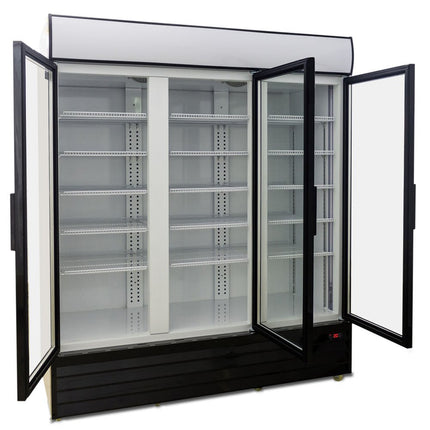 AG 1500L Triple Door Upright Display Fridge - Glass Door