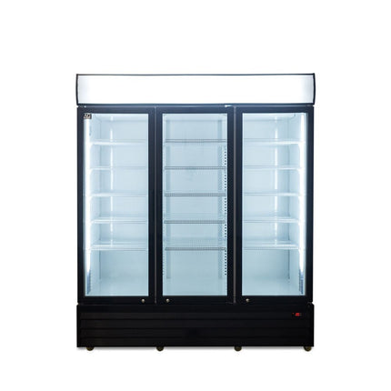 AG 1500L Triple Door Upright Display Fridge - Glass Door