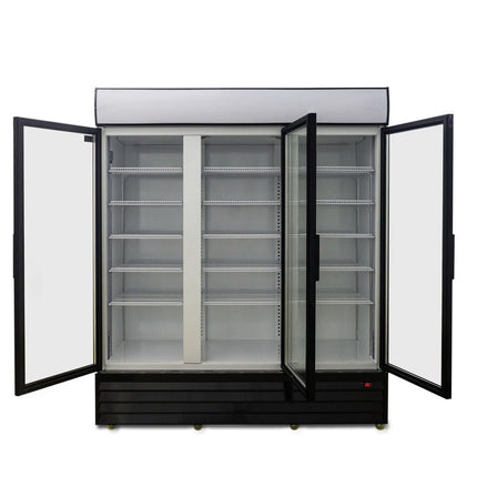 AG 1500L Triple Door Upright Display Fridge - Glass Door