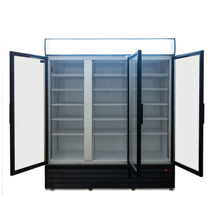AG 1500L Triple Door Upright Display Fridge - Glass Door