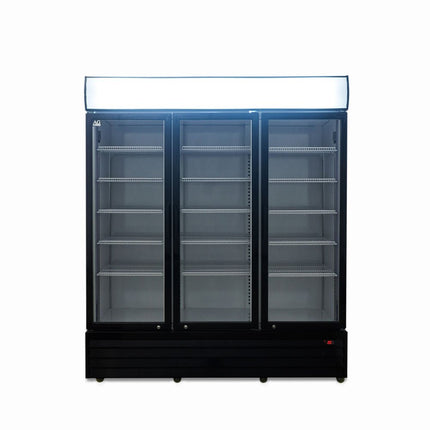 AG 1500L Triple Door Upright Display Fridge - Glass Door