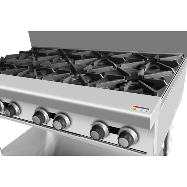 AG Eight Burner Gas Cooktop Hob - 1200mm width - LPG