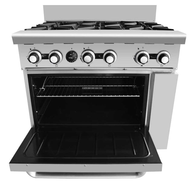 AG Six Burner Gas Cooktop Range with Oven - 900mm width - Natural Gas