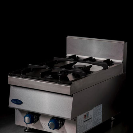 CookRite Countertop 2 Burner Gas Cooktop 650mm NG AT65G2B-C-NG