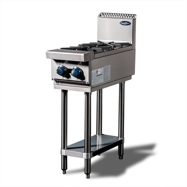 CookRite Freestanding  Gas Cooktop 2 Burners Stove with Stand LPG AT80G2B-F-LPG
