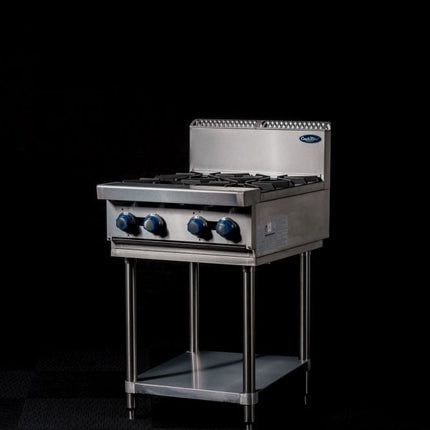 CookRite Freestanding Gas Cooktop 4 Burners Stove with Stand NG AT80G4B-F-NG