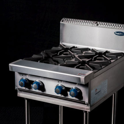 CookRite Freestanding Gas Cooktop 4 Burners Stove with Stand NG AT80G4B-F-NG