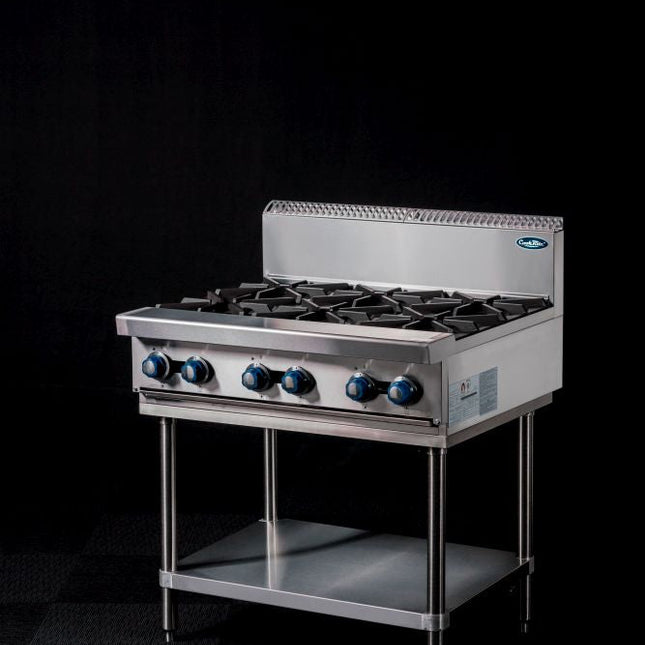 CookRite Freestanding Gas Cooktop 6 Burners Stove with Stand LPG AT80G6B-F-LPG
