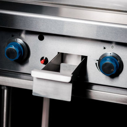 CookRite Freestanding 600mm Gas Griddle Hotplate with Stand LPG AT80G6G-F-LPG
