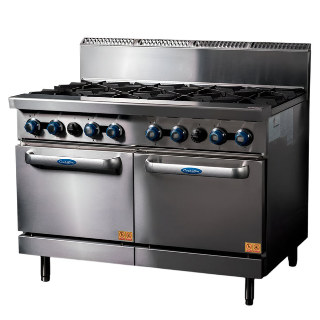 CookRite Freestanding Gas Stove 8 Burners Cooktop With Oven NG AT80G8B-O-NG