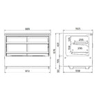 Airex Countertop Refrigerated Square Food Display AXR.FDCTSQ