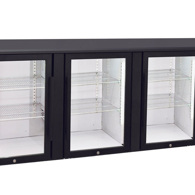 Anvil 3 Door, Glass, Back Bar Fridge