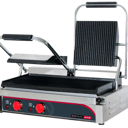 Anvil Panini Press Double Ribbed Top Flat Bottom