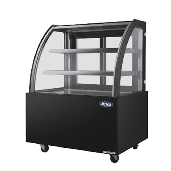 Atosa Black Curved Cake Showcase Display Fridge 1200mm 246L