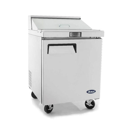 Atosa Single Door Sandwich Prep Table Refrigerator  MSF8301-SM door closed