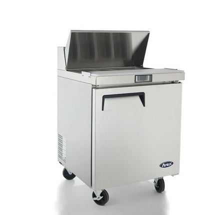 Atosa Single Door Sandwich Prep Table Refrigerator  MSF8301-SM open lid