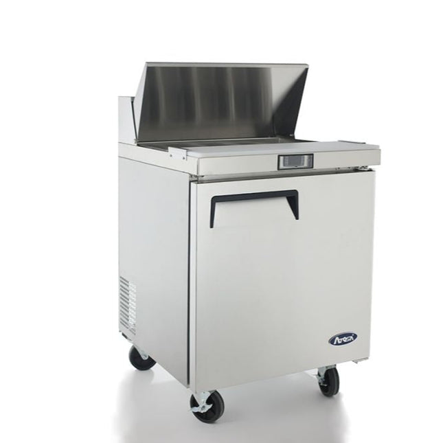 Atosa Single Door Sandwich Prep Table Refrigerator  MSF8301-SM open lid
