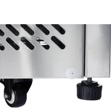 Atosa Three Door Open Top Saladette wheels stopper