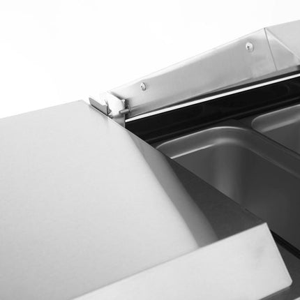 Atosa Three Door Pizza Prep Table Refrigerator MPF8203-SM hinge 2