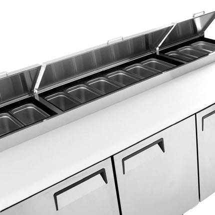 Atosa Three Door Pizza Prep Table Refrigerator MPF8203-SM view