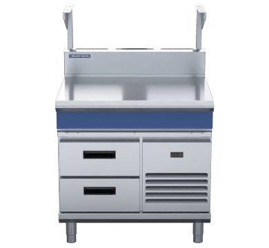 Blue Seal Evolution Series B90S-RB - 900mm Bench Top With Salamander Support – Refrigerated Base