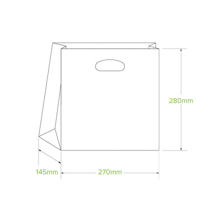 BioPak BAG-TA-D-SMALL Small die cut handle paper bags