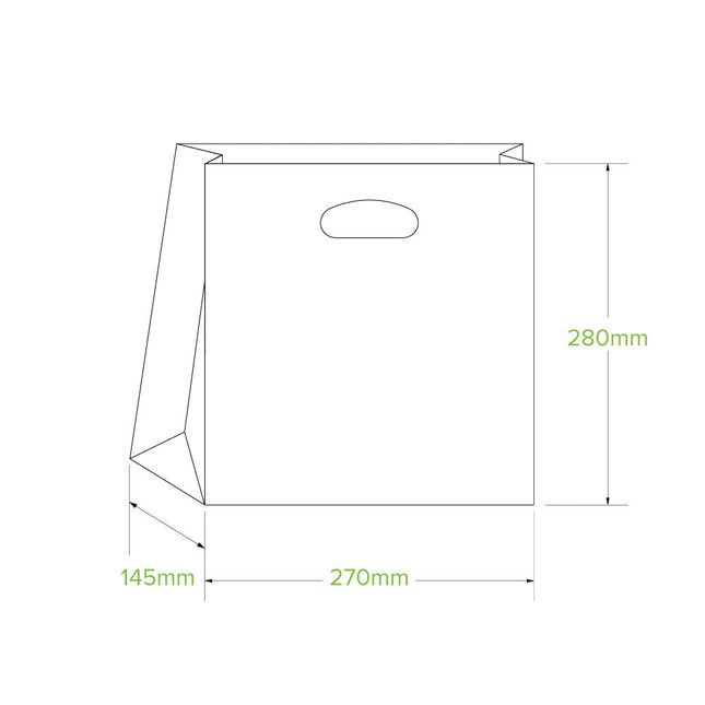 BioPak BAG-TA-D-SMALL Small die cut handle paper bags