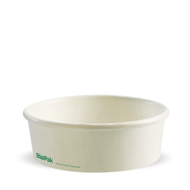 BioPak BB-BL-SMALL-W 500ml small bowl white