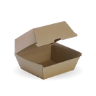 BioPak BB-BURGER-BOX-LARGE Large burger box 120 x 120 x 100mm - kraft