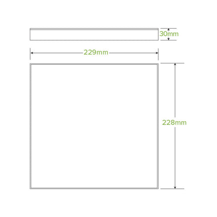 BioPak BB-CBWL-S BioBoard Catering Tray PLA Windowed