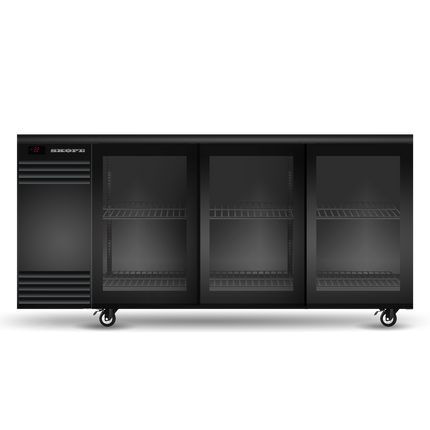 Skope BackBar 3 Glass Sliding Door Fridge BB.3.GSL