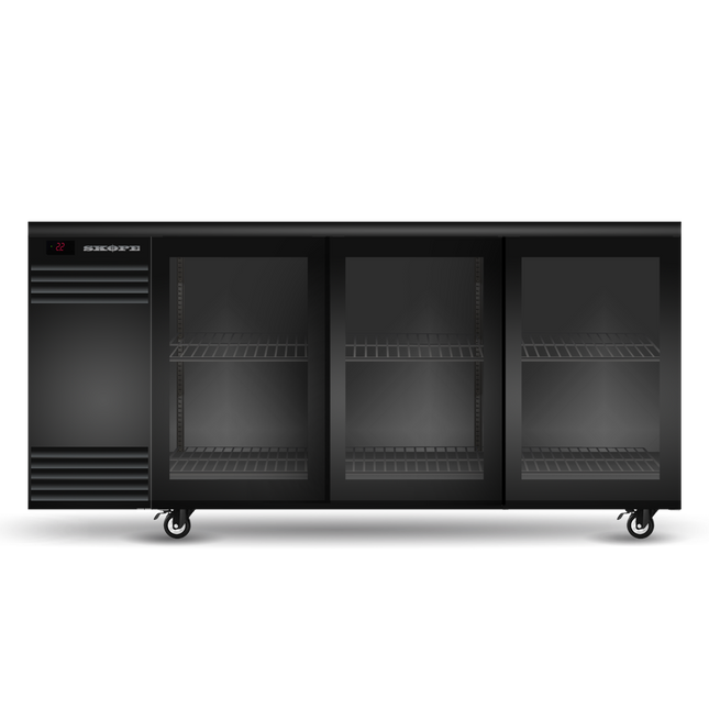 Skope BackBar 3 Glass Sliding Door Fridge BB.3.GSL