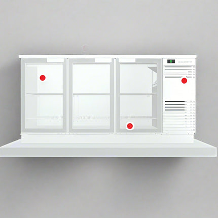 Skope BackBar 3 Glass Swing Door Fridge - BB.3.GSW