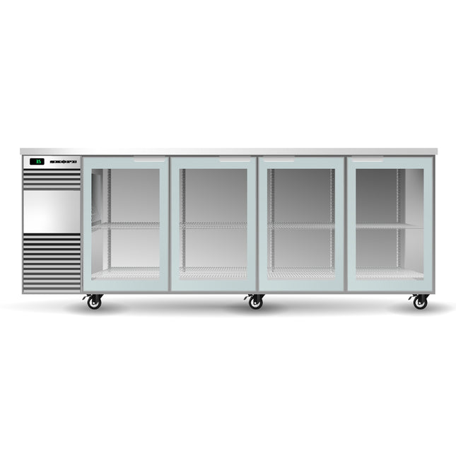 Skope BackBar 4 Glass Swing Door Fridge - BB.4.GSW