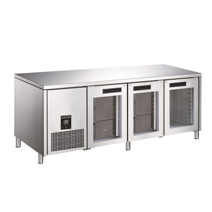 Glacian 3 Door Slimline Fridge 660 Deep Glass Doors 420L BCG61885