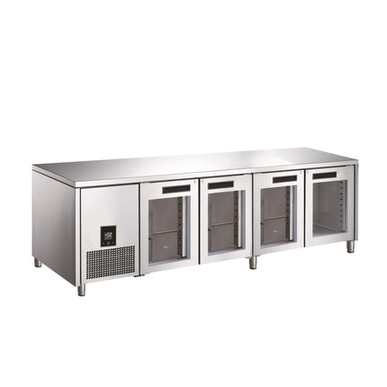 Glacian 4 Door Slimline Fridge 660 Deep Glass Doors 590L BCG62350