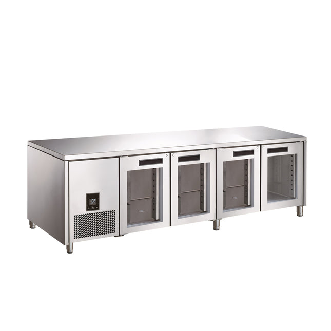 Glacian 4 Door Slimline Fridge 660 Deep Glass Doors 590L BCG62350