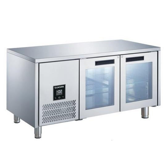 Glacian 2 Door Fridge 760mm Deep Glass Doors 416L BCG71815