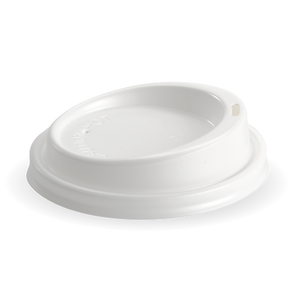 BioPak BCL-12.16.20W 90mm PS large lid fits all 90mm cups - white