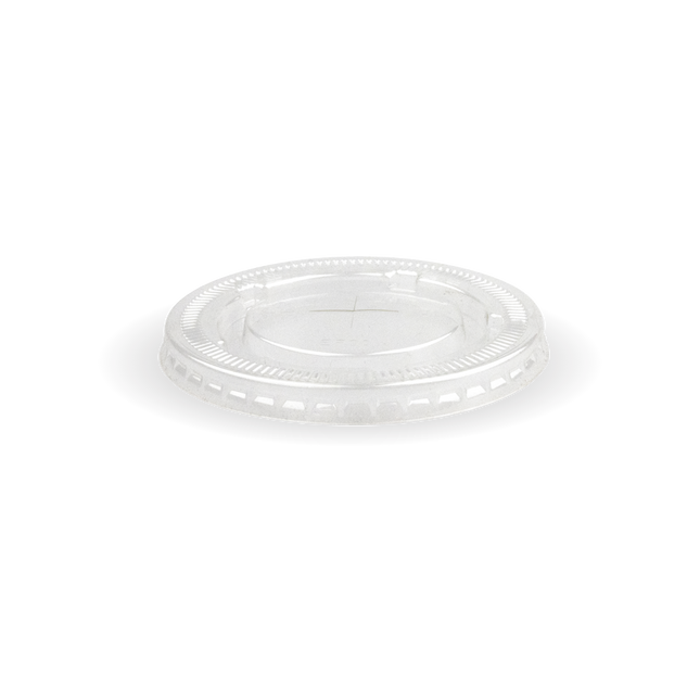 BioPak BCL-90C-PET(F) 90mm PET large lid straw slot - clear