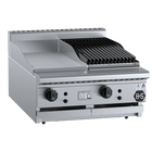 B+S Black Combination 300mm Grill Plate & 300mm Char Broiler Bench Mounted Natural Gas