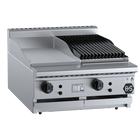 B+S Black Combination 300mm Grill Plate & 300mm Char Broiler Bench Mounted LPG