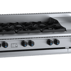 B+S Black Combination Six Open Burners & 300mm Grill Plate Bench Mounted LPG