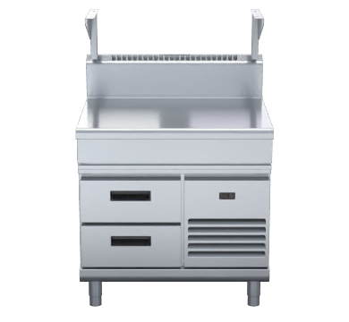 Waldorf 800 Series BT8900S-RB - 900mm Bench Top With Salamander Support – Refrigerated Base