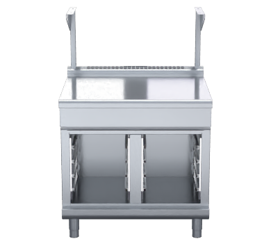 Waldorf 800 Series BTL8900S-CB - 900mm Bench Top With Salamander Support Low Back Version – Cabinet Base