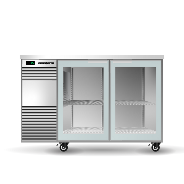 Skope BackBar 2 Glass Swing Door Fridge - BB.2.GSW